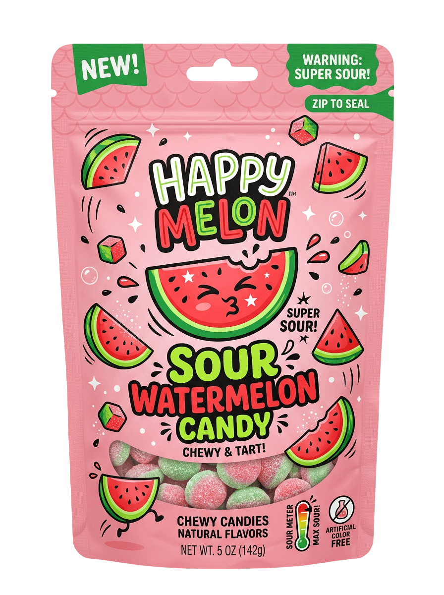 Happy Melon candy – before